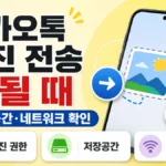 카카오톡 사진 전송 안 될 때 사진 권한, 저장공간, 네트워크를 확인하는 대표 이미지